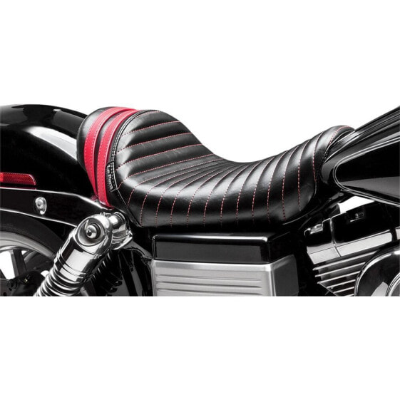 LEPERA Stubs Spoiler Solo Tuck & Roll Stripes Harley Davidson Fld 1690 Dyna Switchback LK-411RED Seat