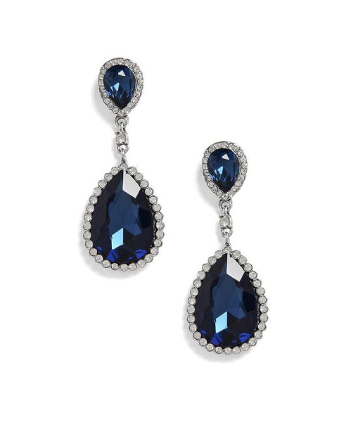 Women's Blue Teardrop Stone Drop Earrings