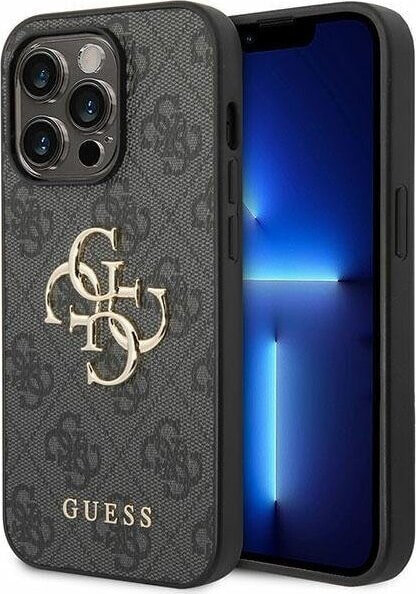 Guess Guess GUHCP15L4GMGGR iPhone 15 Pro 6.1" szary/grey hardcase 4G Big Metal Logo