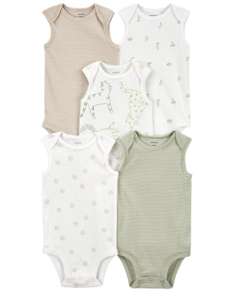 Baby 5-Pack Animal Tank Bodysuits 24M