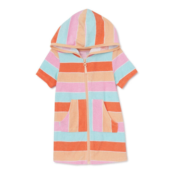 Wonder Nation Cover-Up Toddler Girls Size 2T Multicolor Hooded Cotton Blend