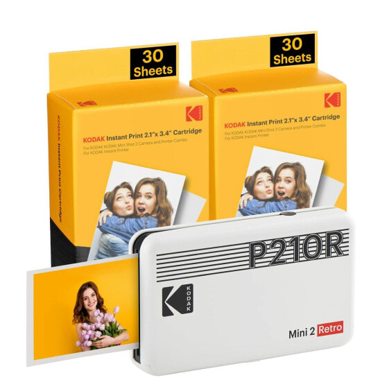 Фотопринтер Kodak MINI 2 RETRO P210RW60 Белый