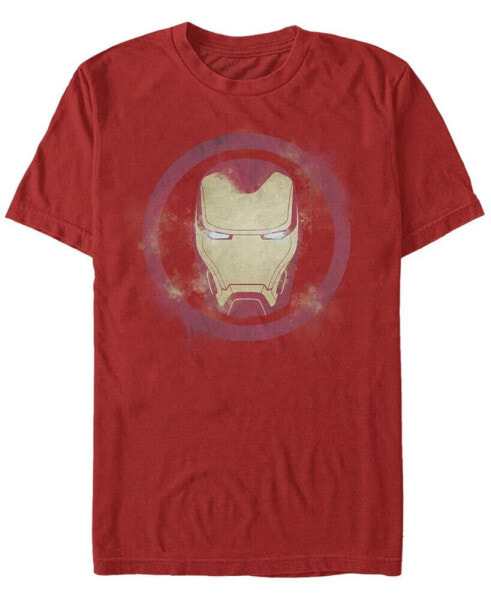 Men's Iron Man Spray Logo Short Sleeve Crew T-shirt