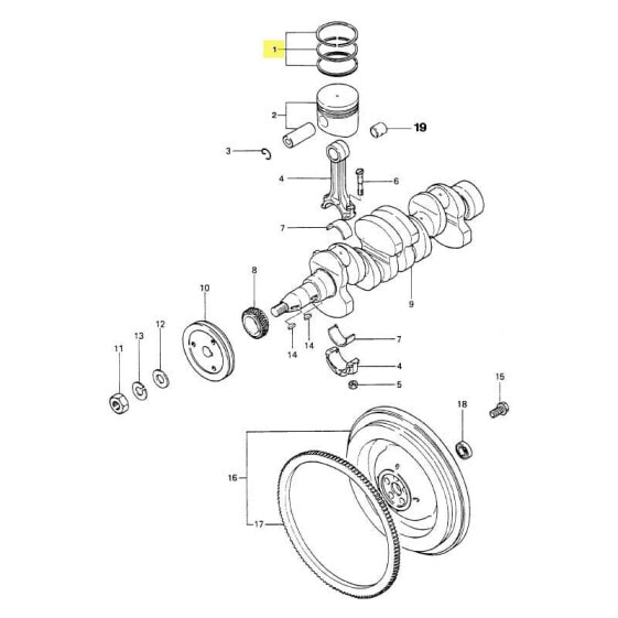 VETUS 25 Os M4.14 Piston Rings Set