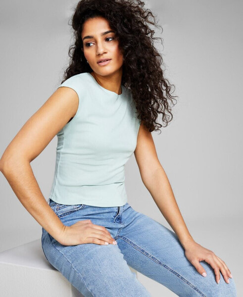 Women's Extended Shoulder T-Shirt, Created for Macy's