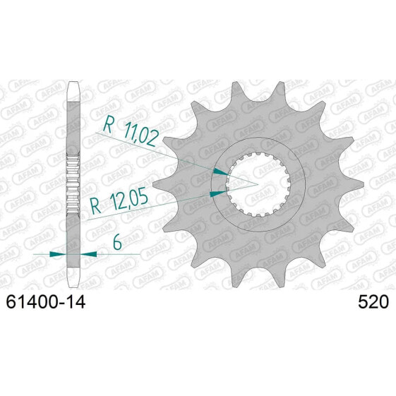 AFAM 61400 front sprocket