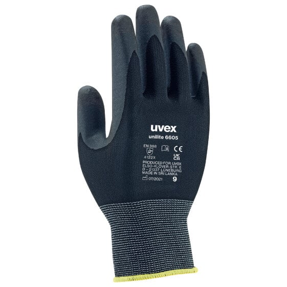 UVEX Arbeitsschutz 60573 - Insulating gloves - Black - EUE - Nitrile foam - Polyamide