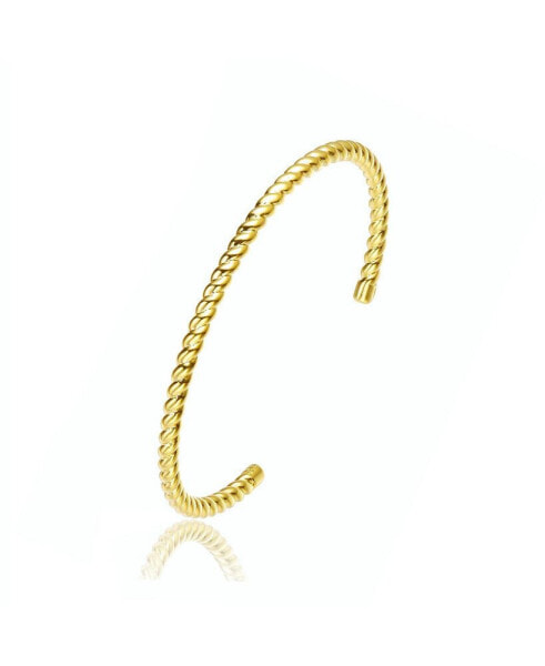 RA 14K Gold Plated Beaded Cuff Bracelet