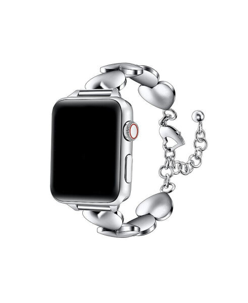 Women's Lover Heart Stainless Steel Band for Apple Watch 38mm, 40mm, 41mm