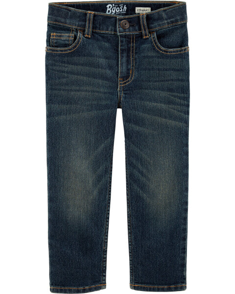 Baby Faded Dark Wash Straight-Leg Jeans 6M