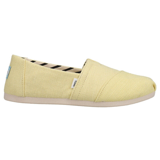 TOMS Alpargata Solid Slip On Womens Yellow Flats Casual 10017745T
