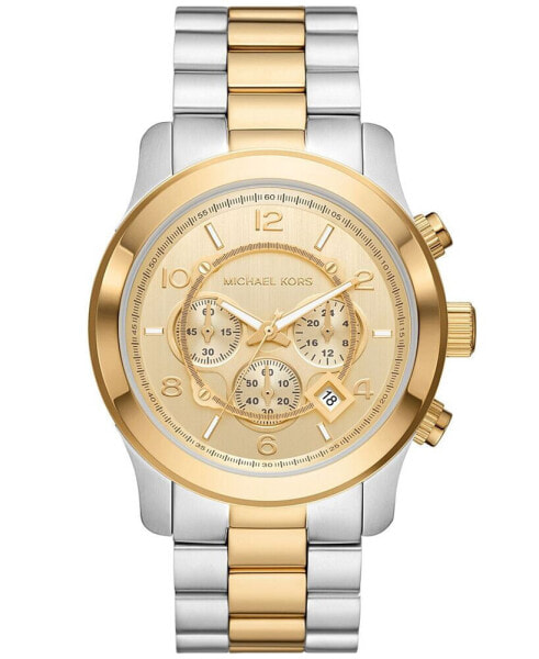 Unisex Runway Chronograph Two-Tone Stainless Steel Bracelet Watch, 45mm