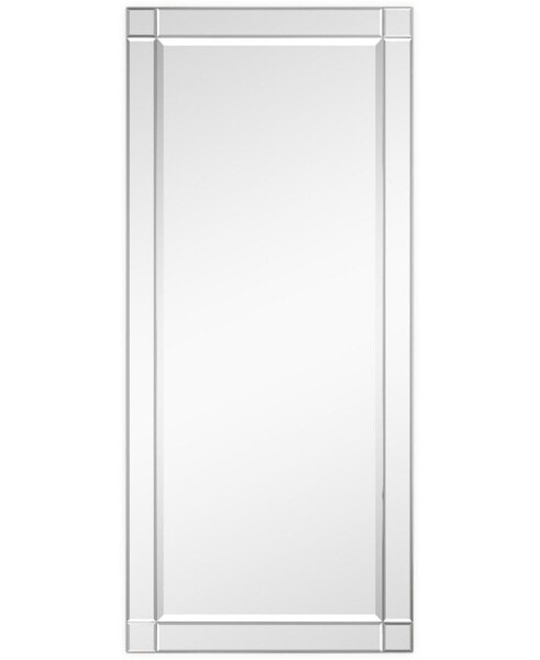 Moderno Squared Corner Beveled Rectangle Wall Mirror, 54" x 24" x 1.18"