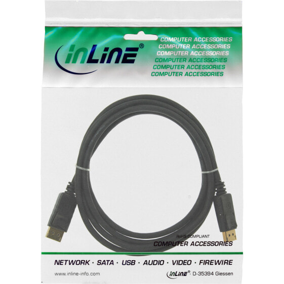 InLine DisplayPort Cable black gold plated 5m