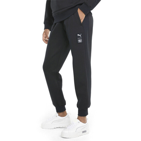 Puma First Mile Double Knit Joggers Womens Black Casual Athletic Bottoms 532344-