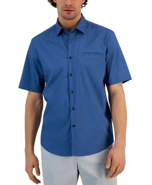 Men's Modern Classic-Fit Stretch Solid Button-Down Shirt, Created for Macy's