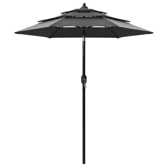 Садовый зонт vidaXL Sonnenschirm 3-слойный антрацитный 200 x 228 см (Д x В)