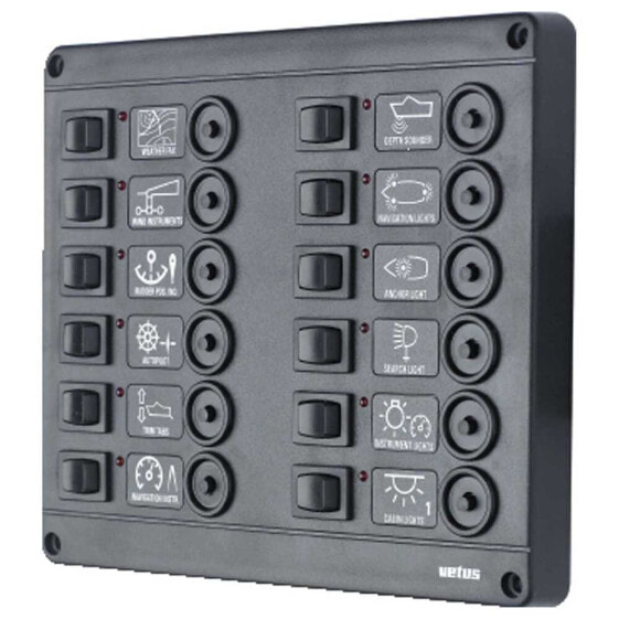 VETUS P12 Fuses Switches Panel With Circuit Breaker