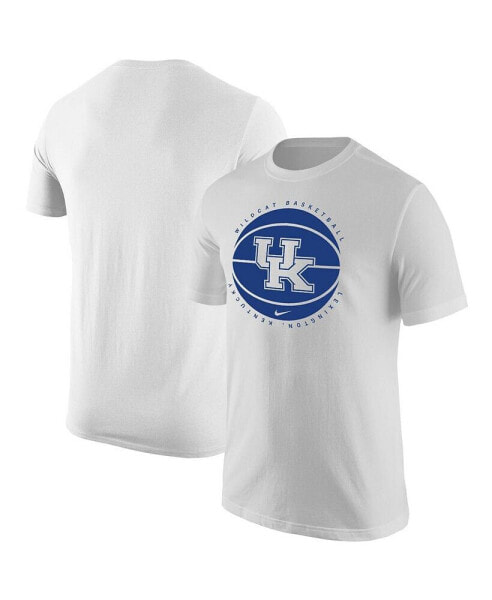 Men's White Kentucky Wildcats Basketball Logo T-shirt