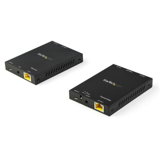StarTech.com HDMI over CAT6 Extender Kit - 4K 60Hz - 3840 x 2160 pixels - AV transmitter & receiver - 50 m - Wired - Black - HDCP