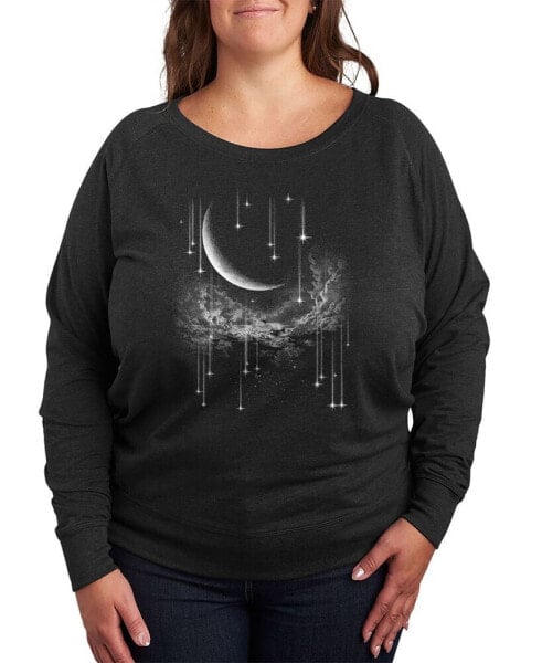 Trendy Plus Size Lunar Butterfly Graphic Pullover