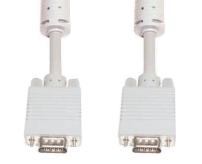 E&P HD15/HD15 - 1.8m - 1.8 m - VGA (D-Sub) - VGA (D-Sub) - White - Male/Male