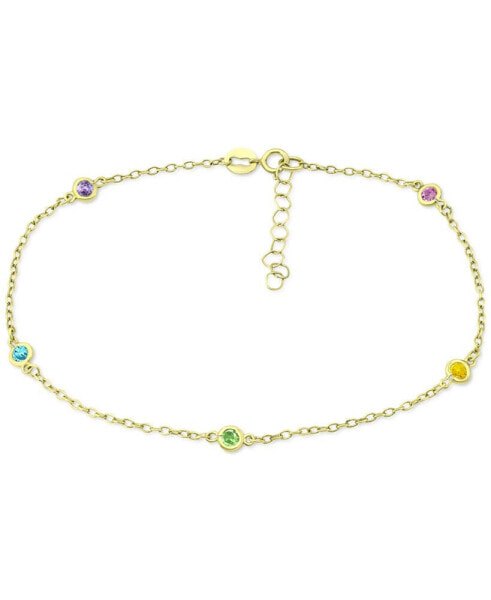 Multi-Stone Ankle Bracelet (Also in Cubic Zirconia), Created for Macy's