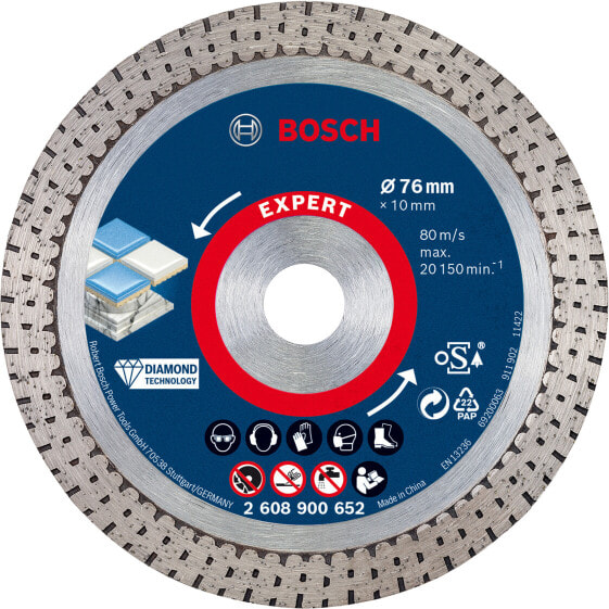 Bosch EXPERT HardCeramic Diamanttrennscheiben, 76 x 1,9 x 10 mm