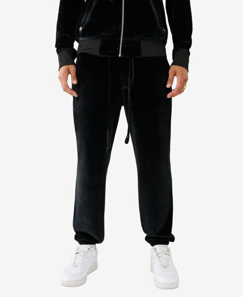 Men's Velour Big T Jogger Pants