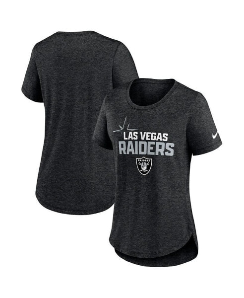 Women's Heather Black Las Vegas Raiders Local Fashion Tri-Blend T-shirt