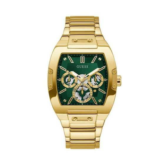 GUESS Men's 43mm Watch - Gold Tone Strap Green Dial Gold Tone Case GW0456G3
