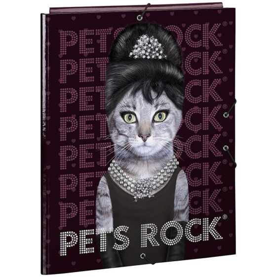 Папка для завтрака Pets Rock SAFTA Hard Cover А4 3 внутренних клапана