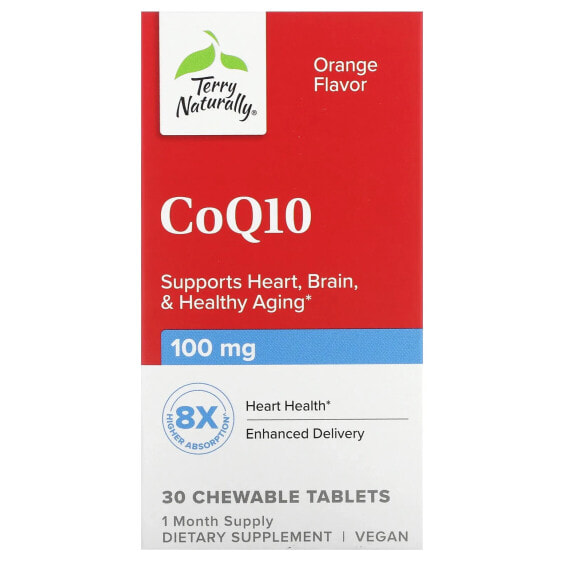 БАД жевательные таблетки CoQ10, Orange, 100 мг, 30 шт - Terry Naturally