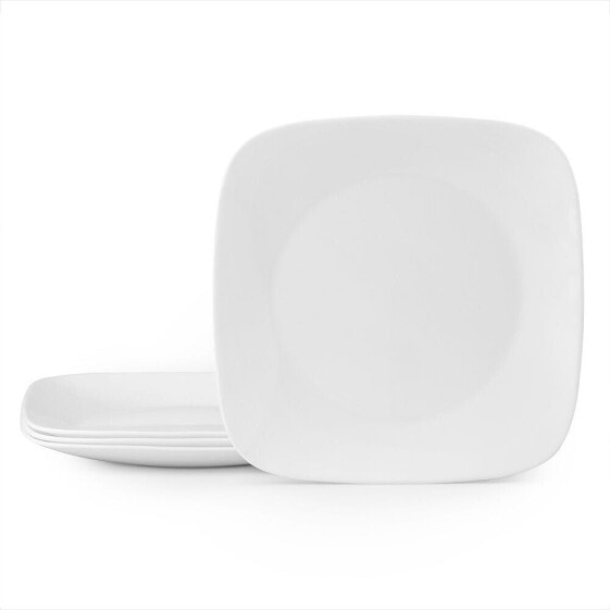 Vivid White Dinner Plates, Set of 4