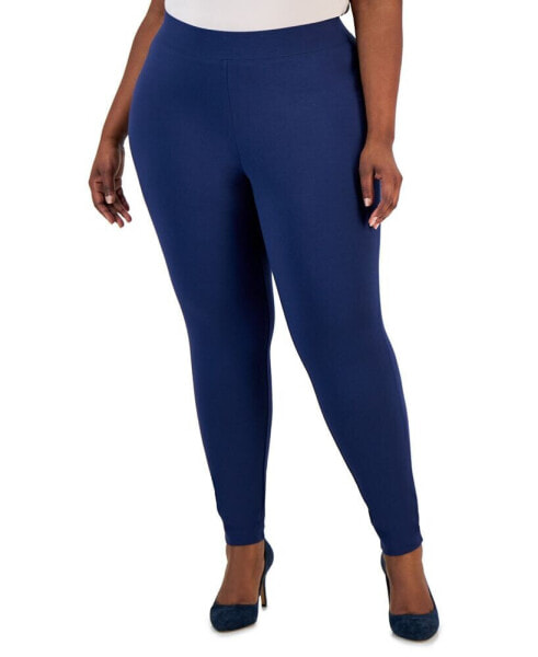 Plus Size Skinny Pull-On Ponte Pants, Created for Macy's