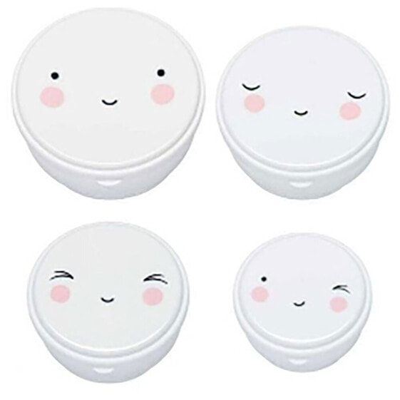 LITTLE LOVELY Set Of 4 Boxes Happy Face