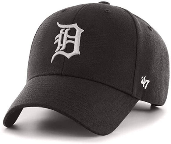 Мужская бейсболка черная бейсбольная с логотипом '47 Brand Classic Snapback Cap, Detroit Tigers, MLB Baseball Cap, Black