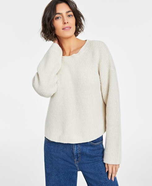 Women's Chunky-Knit Crewneck Sweater, Created for Macy's