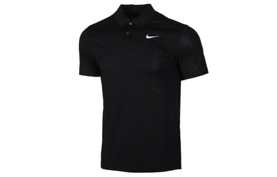 Поло спортивное Nike Logo 速干透气运动短袖 мужское черное BV0355-010