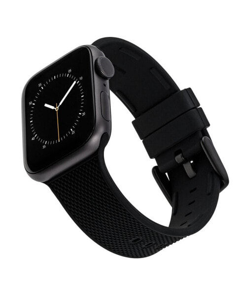 Ремешок для часов WITHit черного цвета с тканью из силикона (совместимый с Apple Watch 38/40/41мм)