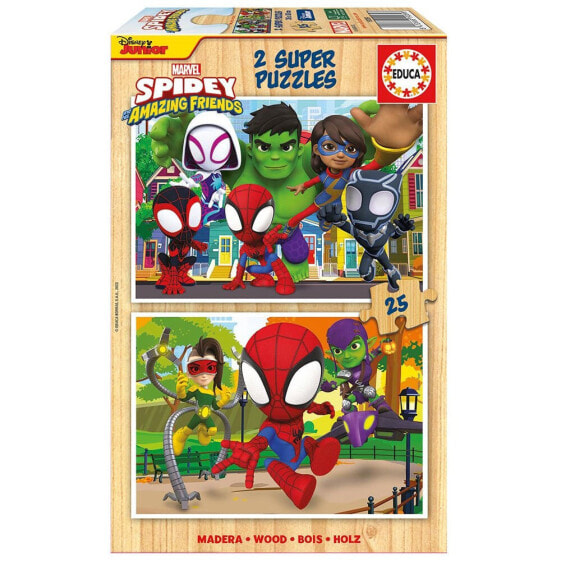 EDUCA BORRAS 2X25 Spidey&His Amazing Friends Puzzle