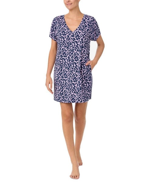 Women's Short-Sleeve Floral Sleepshirt