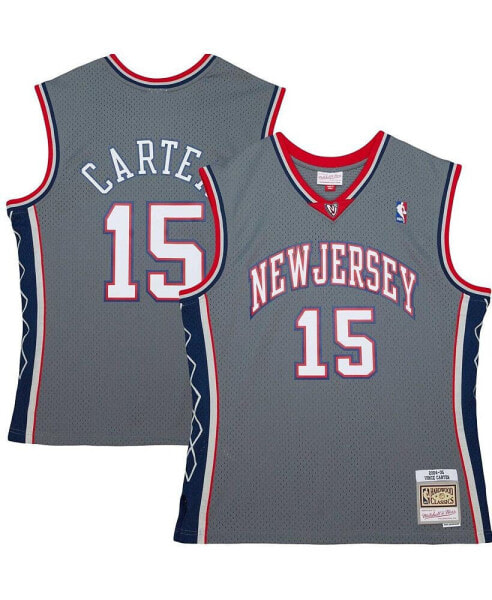 Men's Vince Carter Gray New Jersey Nets 2001/02 Hardwood Classics Swingman Jersey