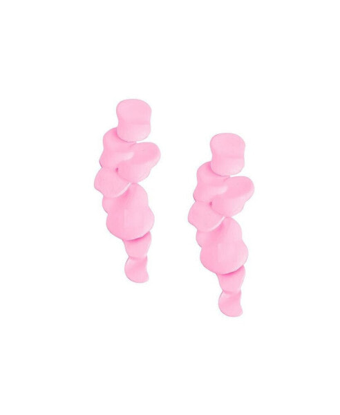 Women's Pink Abstract Drop Earrings