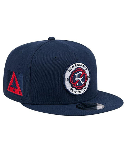 Men's Navy New England Revolution Jersey Hook 9FIFTY Snapback Hat