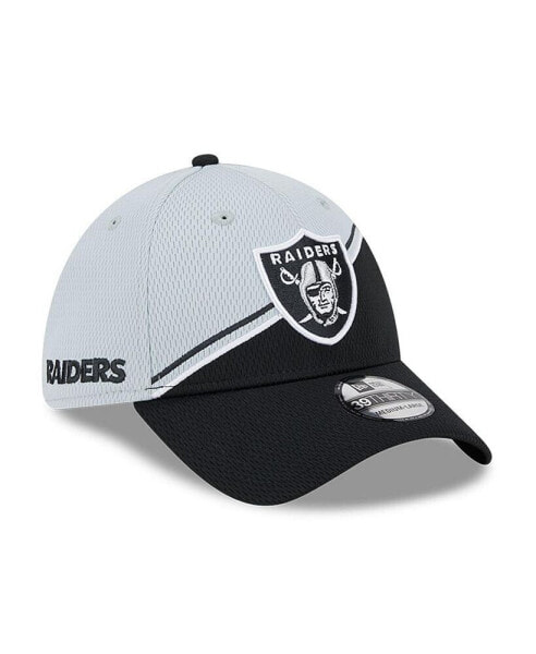 Men's Gray, Black Las Vegas Raiders 2023 Sideline 39THIRTY Flex Hat