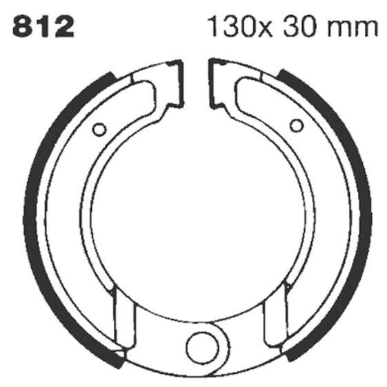 EBC Water Grooved Series Organic 812G Brake Shoe