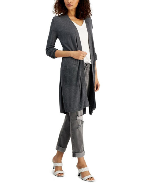 Women's Ribbed Cardigan, Created for Macy's