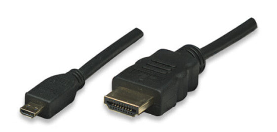 Techly ICOC-HDMI-4-AD5 - 5 m - HDMI Type A (Standard) - HDMI Type D (Micro) - 3D - 10.2 Gbit/s - Black