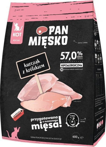 Pan Mięsko PAN MIĘSKO Kurczak z królikiem XS 400g dla kociąt